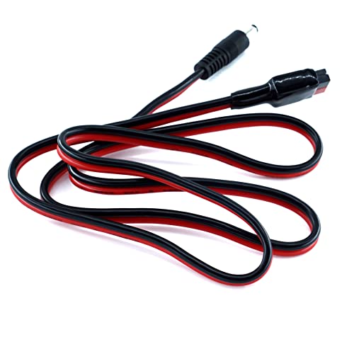 iHaospace Anderson Connector to DC5521 Male 5.5 x 2.1mm Cable 3.3FT/ 1m 14AWG Compatible with GZ Jackery Powerstation