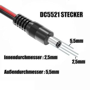 iHaospace Anderson Connector to DC5521 Male 5.5 x 2.1mm Cable 3.3FT/ 1m 14AWG Compatible with GZ Jackery Powerstation