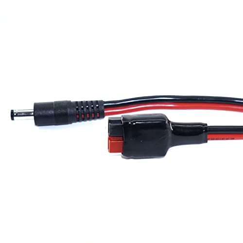 iHaospace Anderson Connector to DC5521 Male 5.5 x 2.1mm Cable 3.3FT/ 1m 14AWG Compatible with GZ Jackery Powerstation