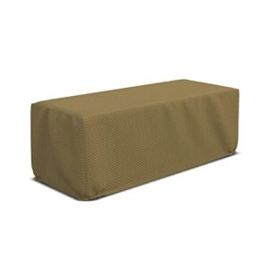 covers & all rectangle fire pit cover with elastic, 160 gsm duro pro uv resistant made of breathable non-woven fabric ideal for indoors/outdoors (38" w x 28" d x 17" h, brown)