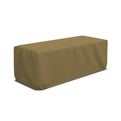 Covers & all Rectangle Fire Pit Cover with Elastic, 160 GSM Duro Pro UV Resistant Made of Breathable Non-Woven Fabric Ideal for Indoors/Outdoors (38" W X 28" D X 17" H, Brown)