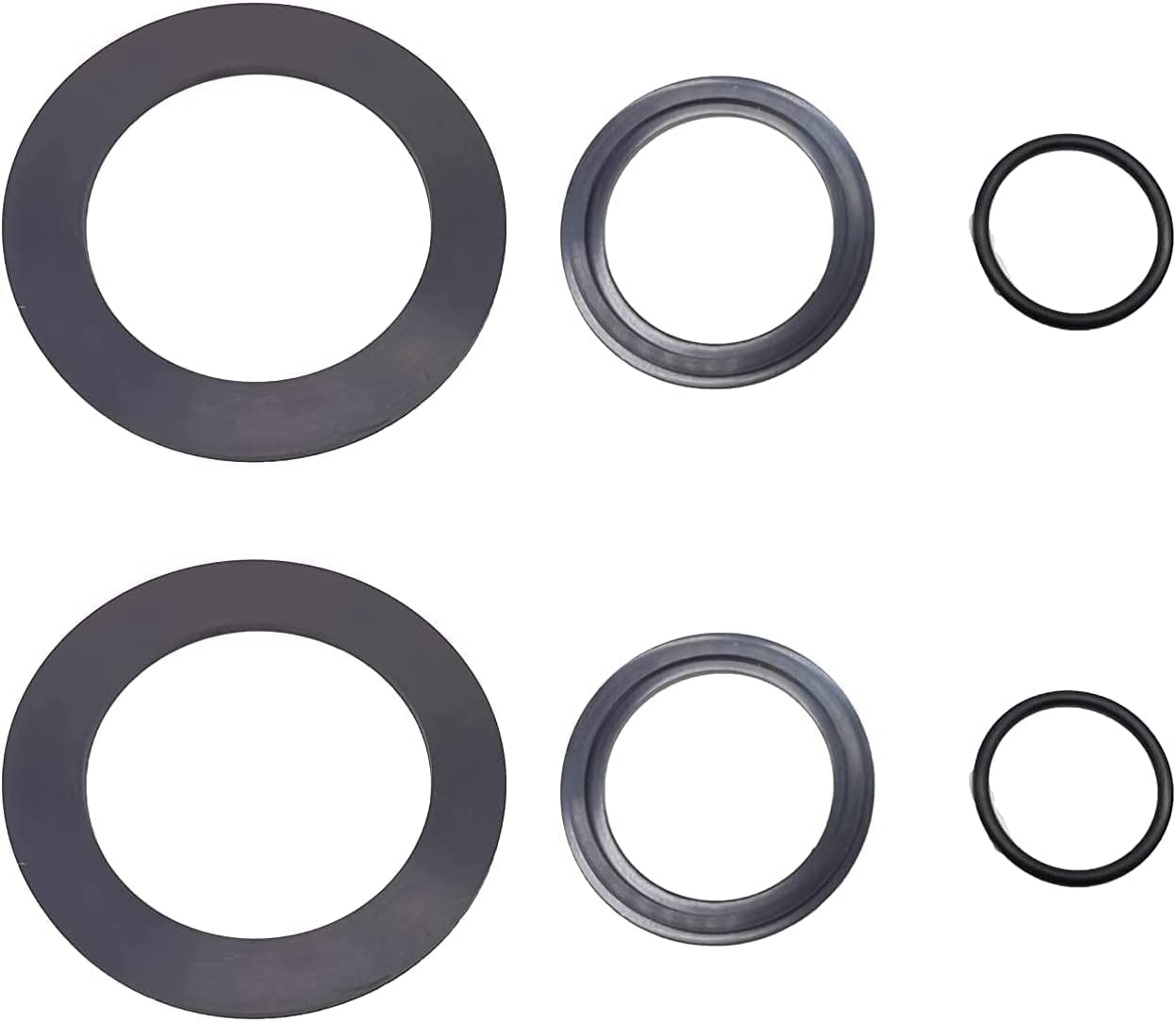 Bamkyait 25076RP Washer and Ring Kit for 1-1/2in Fittings, O-Ring Rubber Washer for Intex Pool Plunger Valves and Intex Replacement Gasket 10745, 10262 and 10255 (12 pcs)