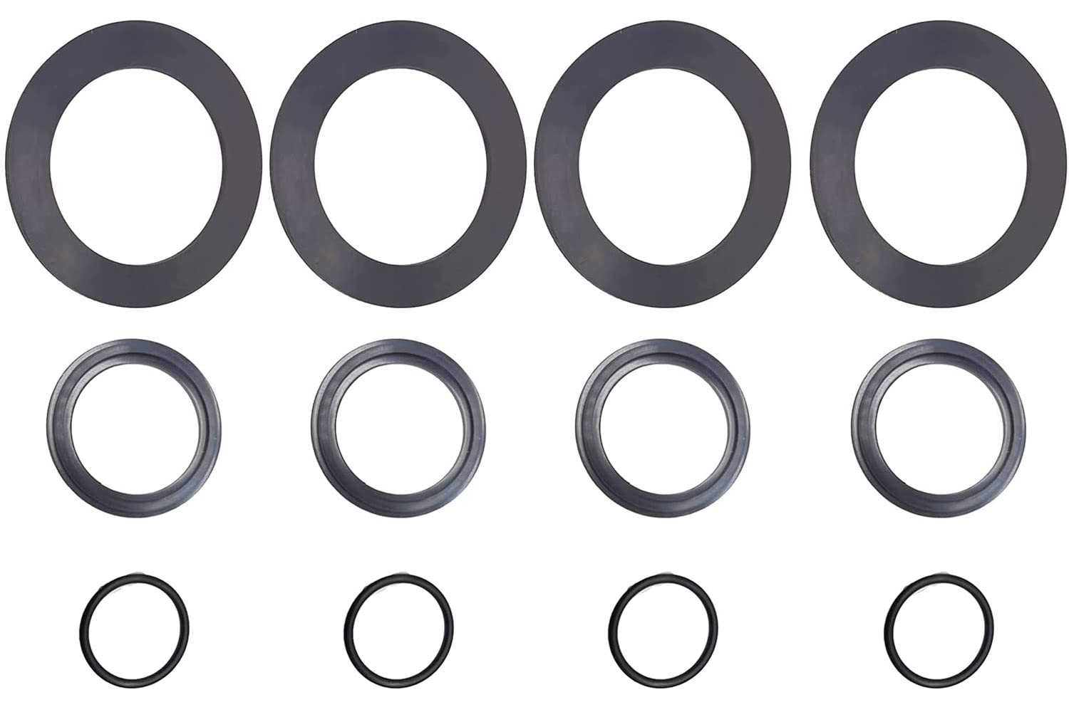 Bamkyait 25076RP Washer and Ring Kit for 1-1/2in Fittings, O-Ring Rubber Washer for Intex Pool Plunger Valves and Intex Replacement Gasket 10745, 10262 and 10255 (12 pcs)