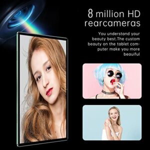 10.1in Tablet, 5G WiFi Tablet, 8 Core CPU 2.4 5G WiFi Dual Band Tablet,8MP 20MP Dual Camera Calling Tablet, 6800mAh Tablet for Video, Reading, Playing Games