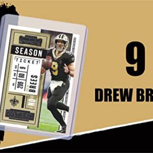 Drew Brees Football Cards Assorted (5) Bundle - New Orleans Saints Trading Cards