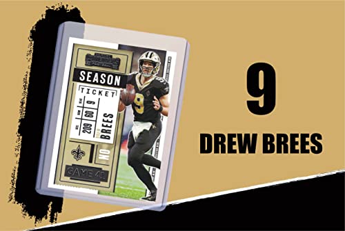 Drew Brees Football Cards Assorted (5) Bundle - New Orleans Saints Trading Cards