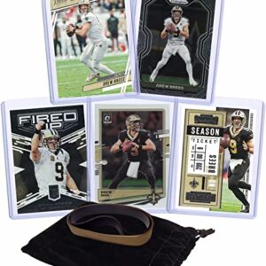 Drew Brees Football Cards Assorted (5) Bundle - New Orleans Saints Trading Cards