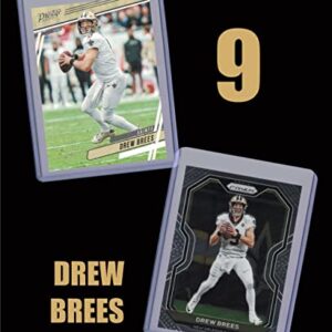 Drew Brees Football Cards Assorted (5) Bundle - New Orleans Saints Trading Cards