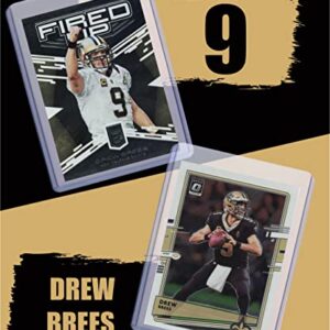 Drew Brees Football Cards Assorted (5) Bundle - New Orleans Saints Trading Cards