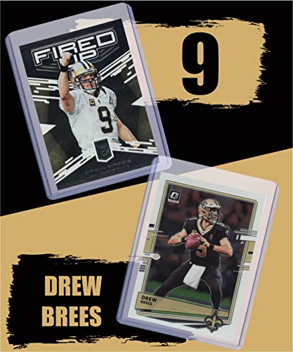 Drew Brees Football Cards Assorted (5) Bundle - New Orleans Saints Trading Cards