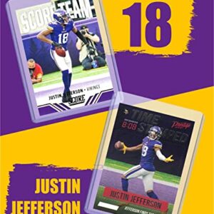 Justin Jefferson (5) Minnesota Vikings LSU Football Trading Cards Assorted Gift Pack