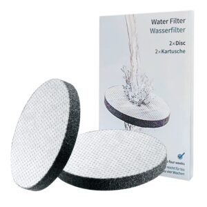 micro disc water filter discs for brita fill and go water filter bottles carafes, reduce chlorine, microparticles and other impurities (pack of 4)