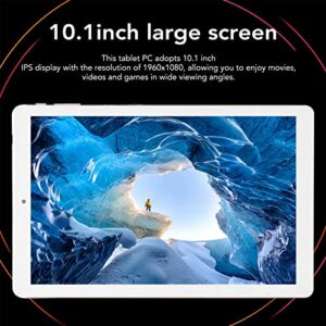 10.1 Inch 5G WiFi HD Tablet, 1960x1080 IPS Octa Core PC Tablet for 11, 6GB RAM 128GB ROM Dual Camera Type C HD Tablet for Home, Office