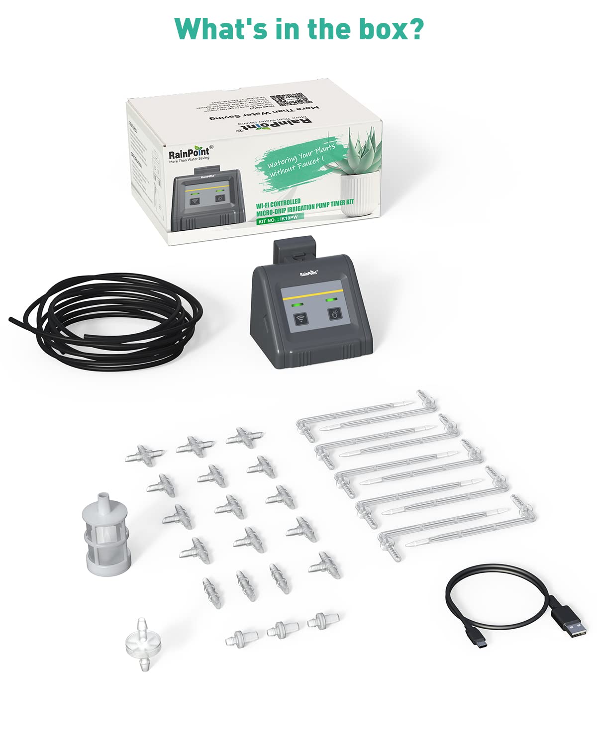 RAINTPOINT Automatic Watering System, Plant Self Watering System Automatic Drip Irrigation Kit with Pump, Indoor Irrigation System for Potted Plants, APP & Voice Remote Control (2023 Release, V2)