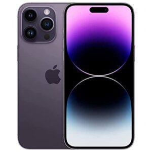 apple iphone 14 pro max, 1tb, deep purple for gsm (renewed)