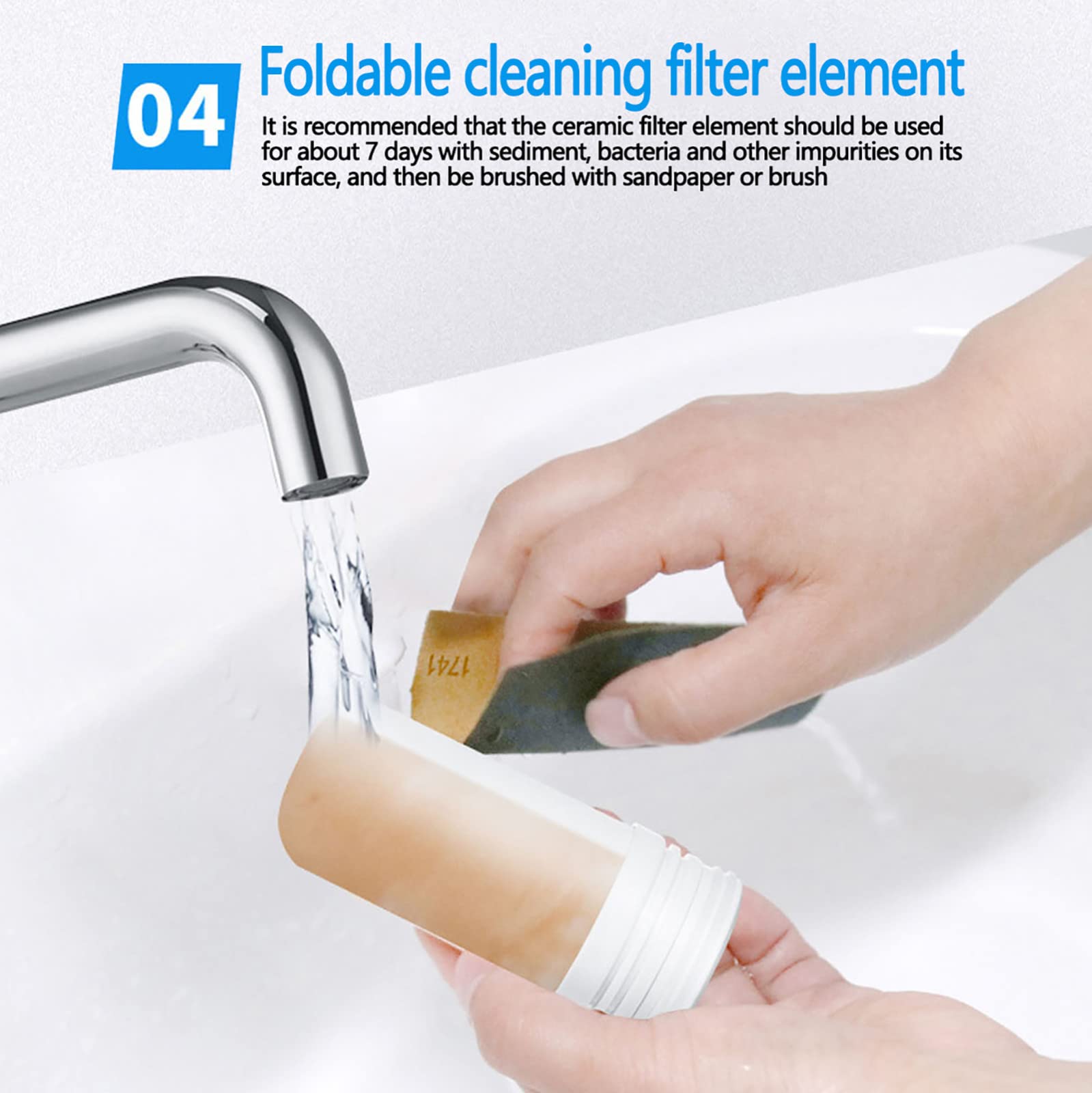 Faucet Water Purifier Household Pre-Filter Tap Water Filter Water Purifier to Reduce Impurities Effective Purification System for Home