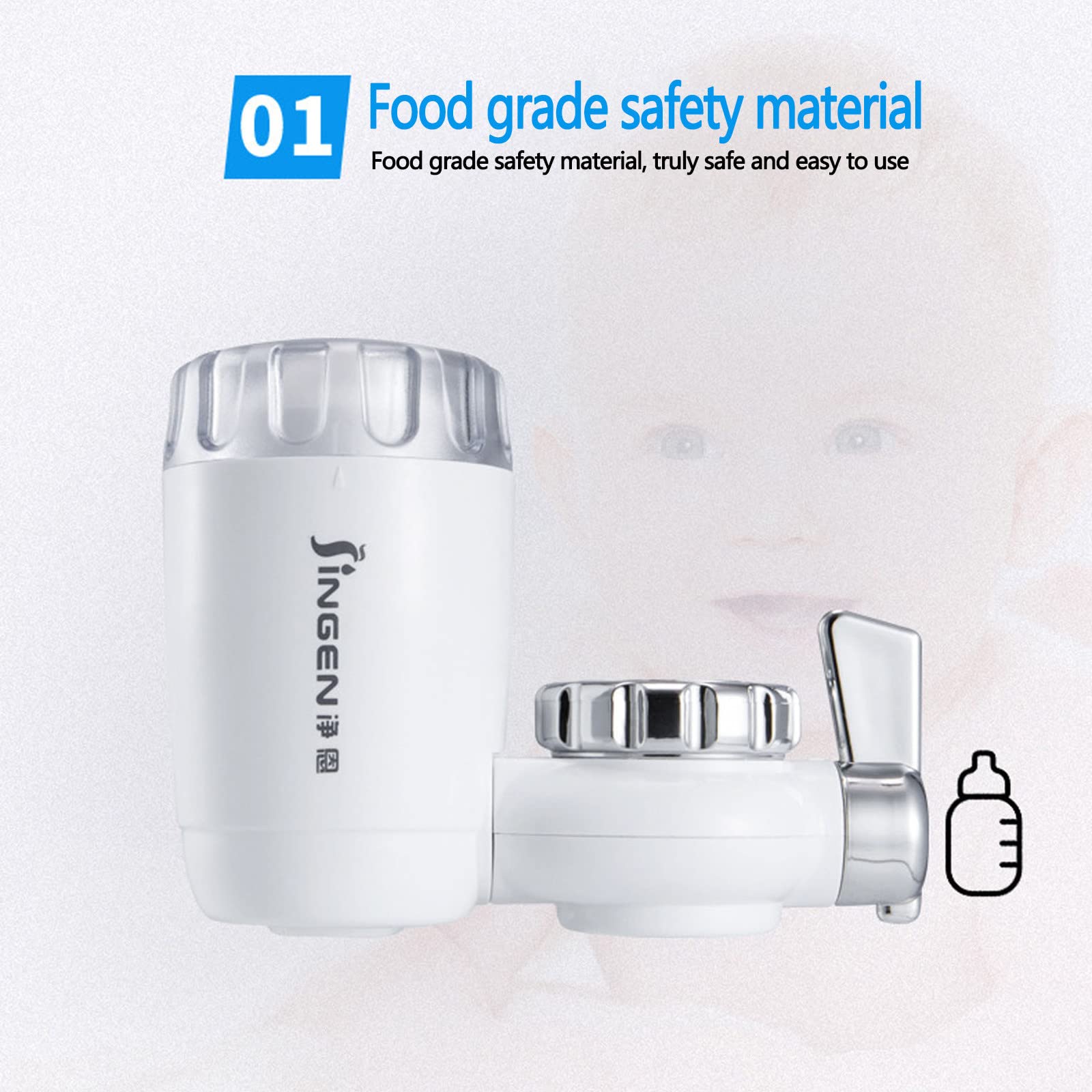 Faucet Water Purifier Household Pre-Filter Tap Water Filter Water Purifier to Reduce Impurities Effective Purification System for Home