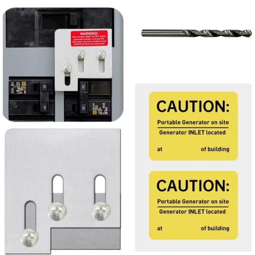 Generator Interlock Kit Compatible with Square D QO or Homeline 150 or 200 amp panels.Professional Interlocking Switch Kit,1 3/8 inches Spacing between main and generator breaker