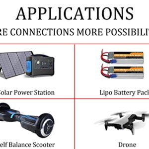 HCFeng10AWG SAE to M-C-4 Adapter Cable with SAE Polarity Reverse Adapter Conector,Solar Panel to SAE Adapter Cable SAE PV Extension Cable to Solar Panels for RV Panel Solar (55CM/1.8FT)