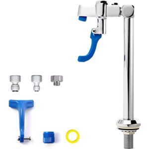 lukloy brass glass filler faucet with 1/2"npt male shank, with extra lever arm and filler tip, deck mount for kitchen cafe bar glass filling station water station