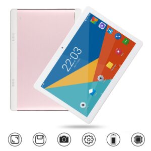 10 Inch Tablet PC, 1080P IPS HD Touch Screen Tablets for Adults and Kids, Octa Core Processor, 2GB 32GB RAM 128G Expandable, Dual SIMs, Display (US Plug)