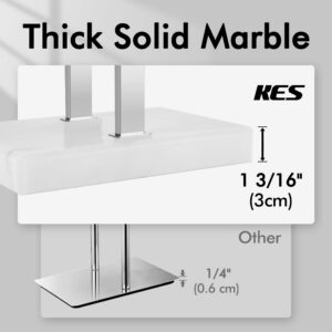 KES Standing Towel Rack for Bathroom with Marble Base, 2-Tier Towel Rack Stand for Floor, SUS304 Stainless Steel Polished Finish, BTH217