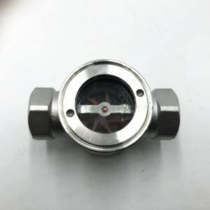 1/2" npt stainless steel 304 sight water flow indicator with concentric ptfe impeller