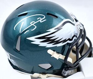 darius slay autographed philadelphia eagles speed mini helmet - beckett w hologram silver