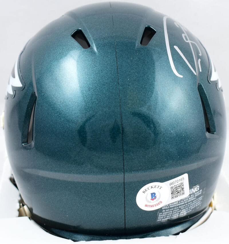 Darius Slay Autographed Philadelphia Eagles Speed Mini Helmet - Beckett W Hologram Silver