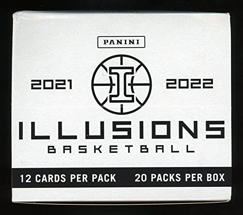 2021-22 Panini Illusions NBA Basketball Cello Pack Box 20 Sealed Packs of 12 Cards (Outer box is not sealed) MASSIVE 240 Cards in all. Look for exclusive Orange and Teal Parallels. Chase autos and rare parallel Rookie cards of Cade Cunningham, Josh Giddey