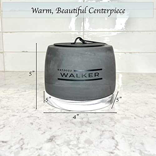 Walker's Fire Pit 4.5” W x 3.5” T Isopropyl Alcohol Concrete Portable Tabletop firepits for Smokeless Indoor, Decor, Gatherings and Parties On Patio Garden Backyard.