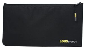 loudmouth dual wireless microphone pouch | zippered mic bag for two long microphones | 12.5" x 6.5"
