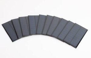 fellden 5v micro solar panels, 10pcs 5v 200ma solar cells kit polycrystalline solar panels 110mmx60mm / 4.33''x 2.36''
