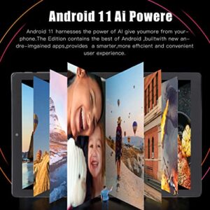 10.1 Inch 2.4G 5G WiFi HD Tablet, 1920x1200 IPS Front 5MP Rear 13MP Calling Tablet for 11.0, 6GB 128GB Memory PC Tablet for Video, Reading, Game