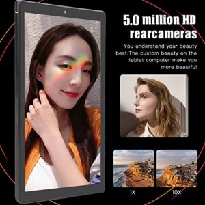 10.1 Inch 2.4G 5G WiFi HD Tablet, 1920x1200 IPS Front 5MP Rear 13MP Calling Tablet for 11.0, 6GB 128GB Memory PC Tablet for Video, Reading, Game