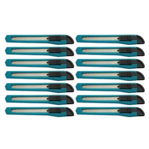 motoproducts 12 turquoise blue small retractable utility knife wholesale 5 inch manual lock box cutter snap off blade