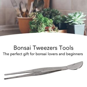 VINGVO Bonsai Tweezers, Edges Bonsai Tweezers Tool Ergonomic Handle Wear Resistant Rust Proof (Straight)