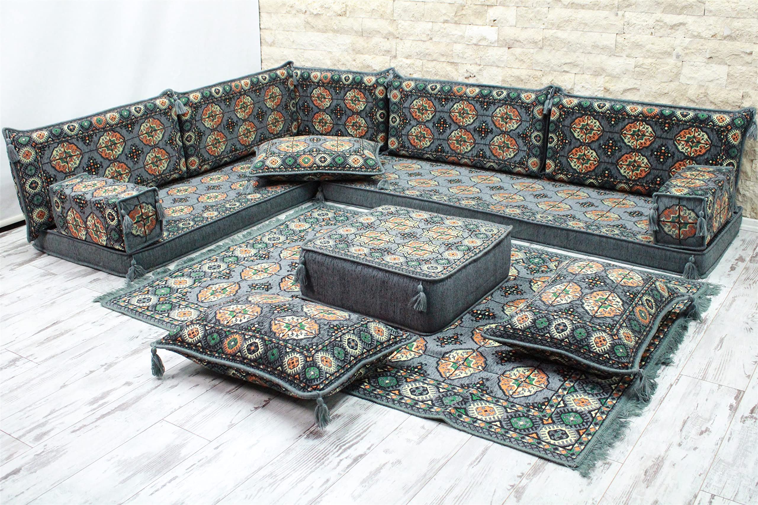 Arabic Floor Sofa Set, Arabic Floor Seating, Arabic Floor Sofa, Arabic Majlis, Arabic Couches, Jalsa, Floor Seating Sofa (With STANDARD FOAM)