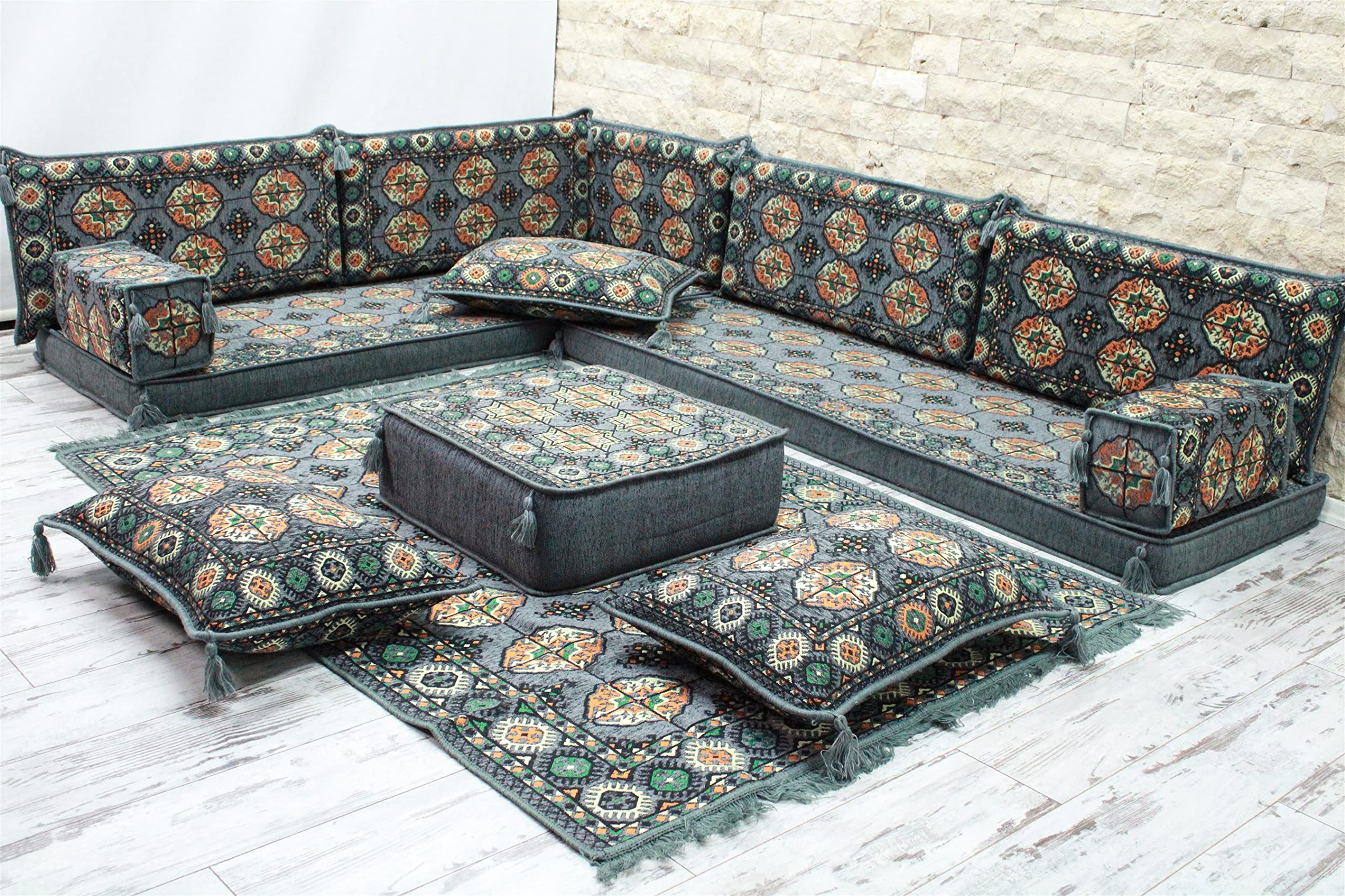 Arabic Floor Sofa Set, Arabic Floor Seating, Arabic Floor Sofa, Arabic Majlis, Arabic Couches, Jalsa, Floor Seating Sofa (With STANDARD FOAM)