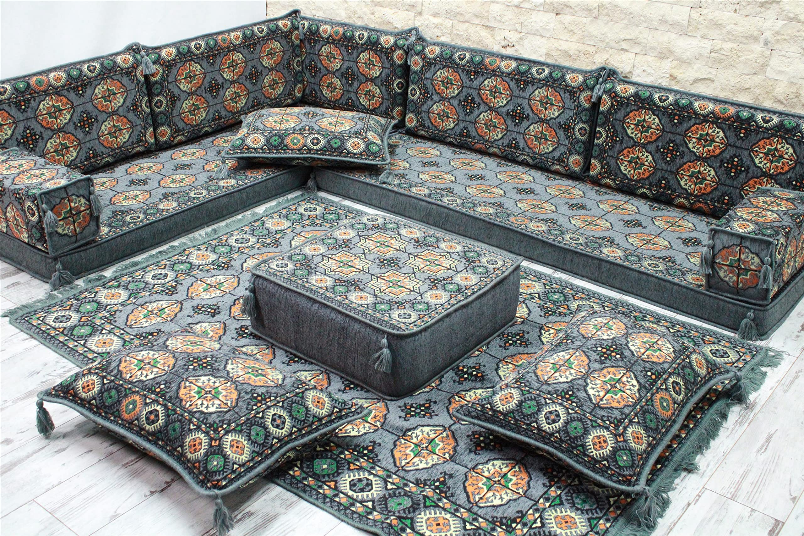 Arabic Floor Sofa Set, Arabic Floor Seating, Arabic Floor Sofa, Arabic Majlis, Arabic Couches, Jalsa, Floor Seating Sofa (With STANDARD FOAM)