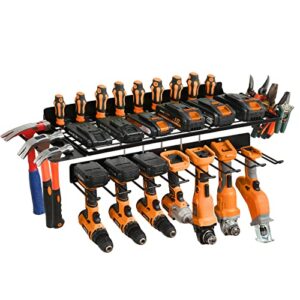 uu-major power tool organizer for garage organization,drill holder wall mount for tool stoarge,tool organizers and garage storage shelves for charging.heavy duty with 7 holders…