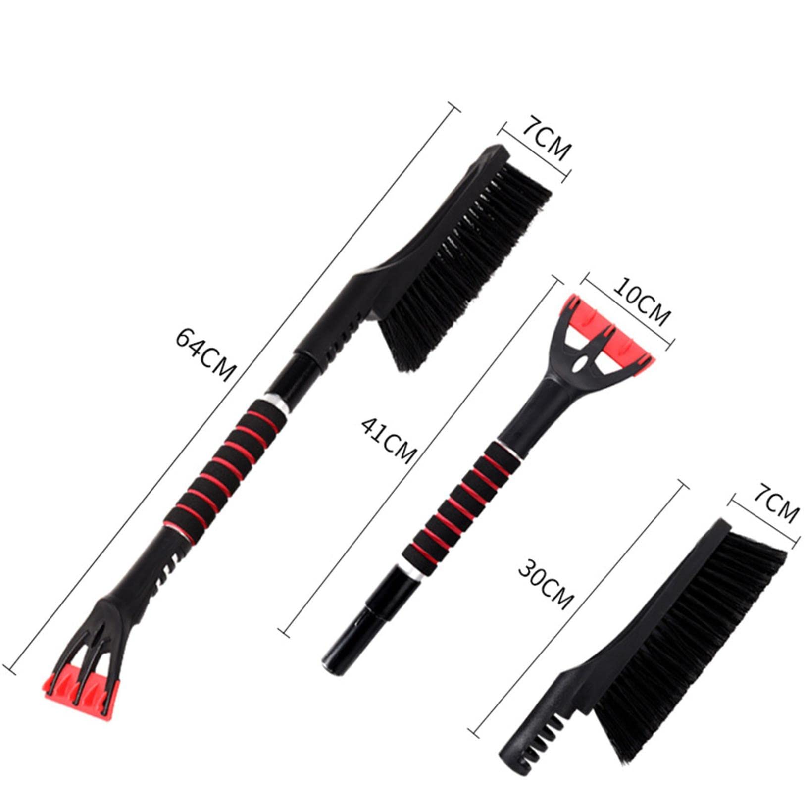 Snow Brush for Car,Snow Shovel Winter Telescopic,Auto Parts Multifunctional Snow Shovel Long Pole Deicing and Sweeping Tool (Black)