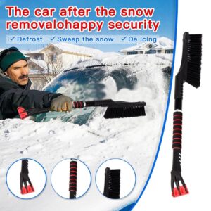 Snow Brush for Car,Snow Shovel Winter Telescopic,Auto Parts Multifunctional Snow Shovel Long Pole Deicing and Sweeping Tool (Black)