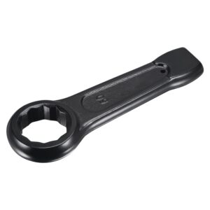 uxcell 50mm box end striking ring wrench, high tensile steel single head spanner hand tool