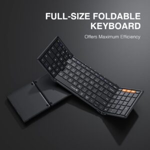 ProtoArc XK01 Folding Bluetooth Keyboard and EM11 Wireless Ergonomic Mouse Combo