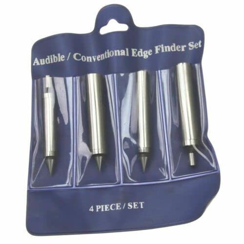 BLUEFOX TOOLS Edge Finder Center Finder 4 pc Set Single/Double End Wiggler Mill CNC