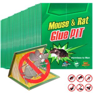 30 pcs mouse traps mouse glue traps with enhanced stickiness sticky traps for mice, rats sticky pads mouse glue boards pest control traps for house indoor outdoor easy to set (30 pcs, 9.4'' x 6.6'')