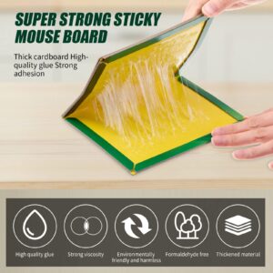 30 Pcs Mouse Traps Mouse Glue Traps with Enhanced Stickiness Sticky Traps for Mice, Rats Sticky Pads Mouse Glue Boards Pest Control Traps for House Indoor Outdoor Easy to Set (30 Pcs, 9.4'' x 6.6'')