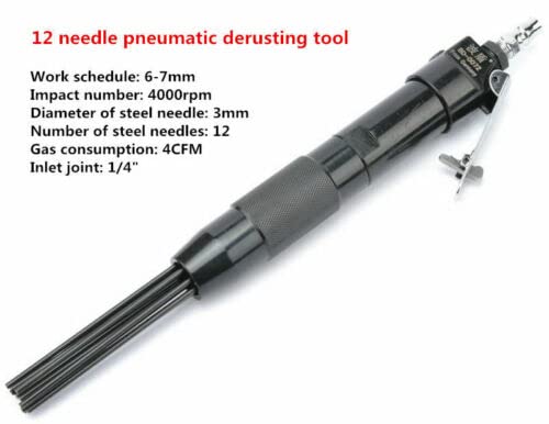 Pneumatic Derusting Tool Air Rust Remover Slag Cleaner Descaling Polisher 6-7mm