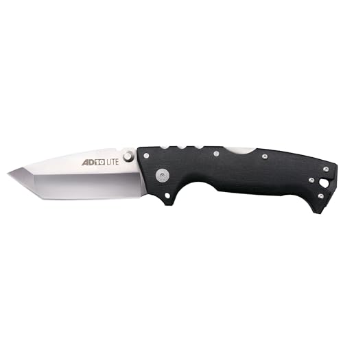 COLD STEEL AD-10 Lite 3.5" AUS10A Steel Ultra-Sharp Tanto Point Blade 5.25" GFN Handle Tactical Folding Knife - Tri-Ad Locking Mechanism